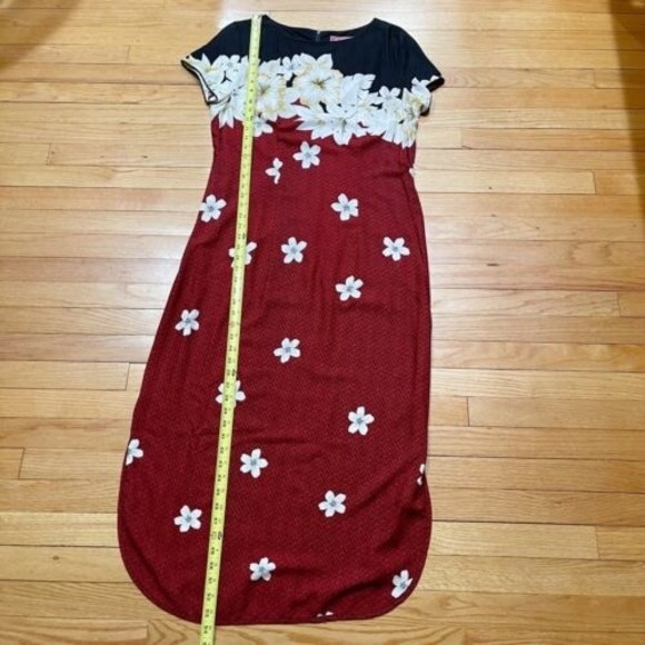 Vintage Island Moments Iolani Sportwear Tiki Hawaiian Dress Size Large L Maxi - Picture 9 of 15